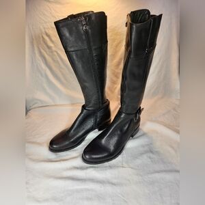 Sole Mani black leather slim calf riding boots sz 8.5M